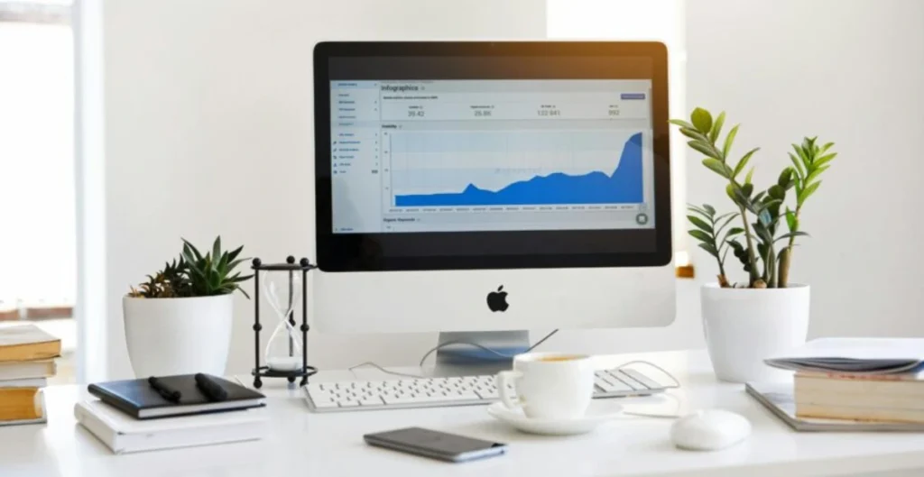 Pessoa publicando conteúdos e analisando engajamento nas redes sociais Como Construir uma Presença Digital Forte em 2025